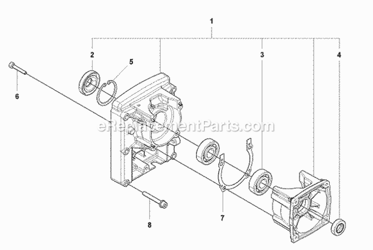 Muffler Diagram and Parts List for 350BF 2009-03 Husqvarna Leaf Blower / Vacuum