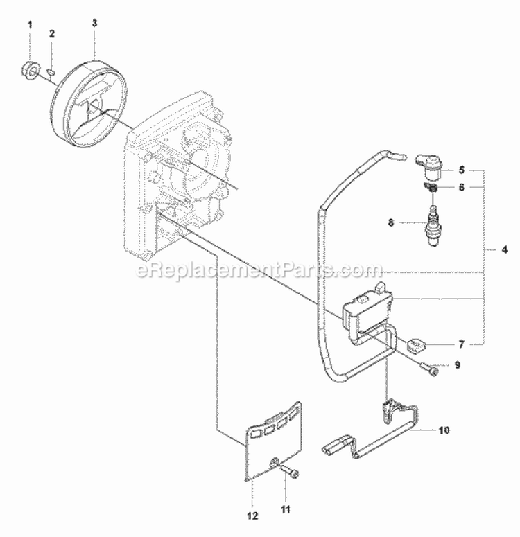 Ignition System Diagram and Parts List for 350BT 2009-03 Husqvarna Leaf Blower / Vacuum