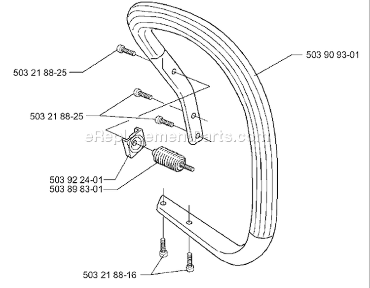 Page G Diagram and Parts List for 350EPA 350 EPA 1999-09 Husqvarna Chainsaw