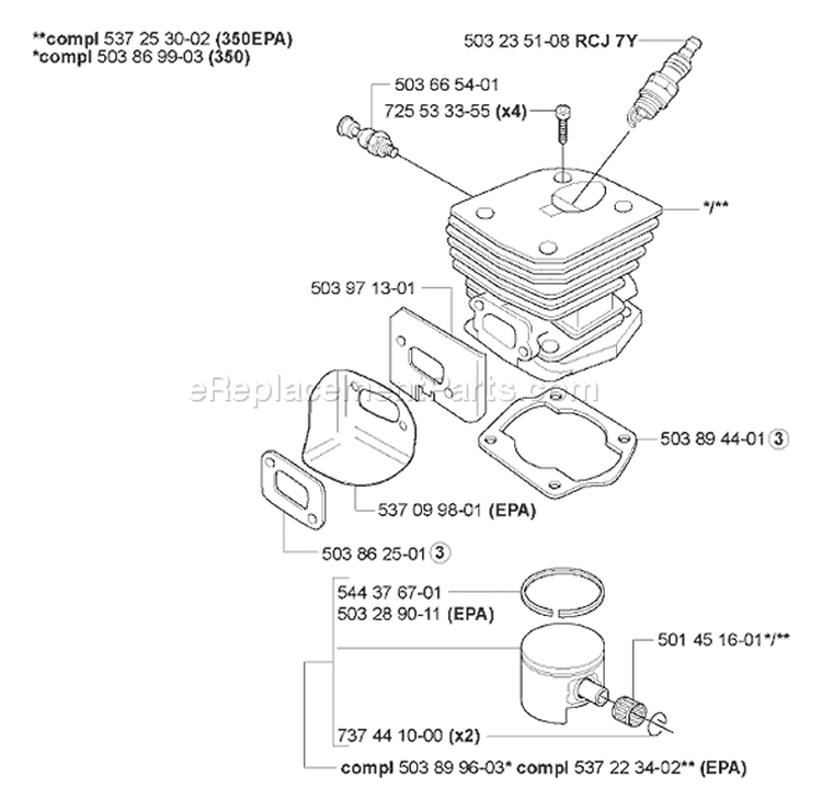 Page I Diagram and Parts List for 350 2006-06 Husqvarna Chainsaw
