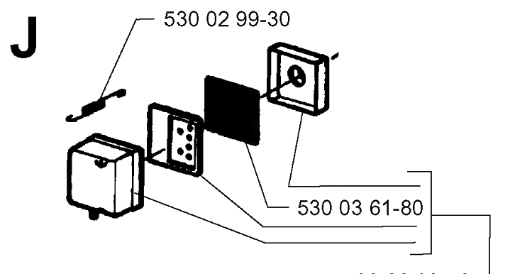 Muffler Diagram and Parts List for 18H 19960900001-Current Husqvarna Hedge Trimmer
