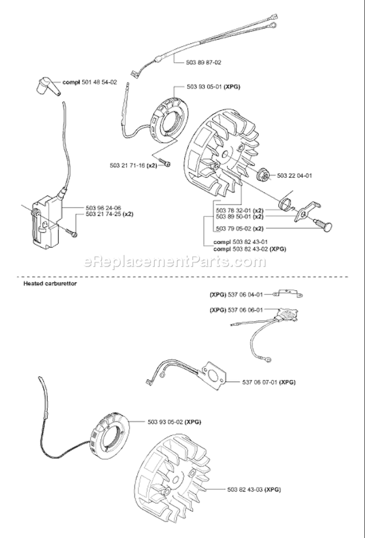 Page I Diagram and Parts List for 351 2001-06 Husqvarna Chainsaw