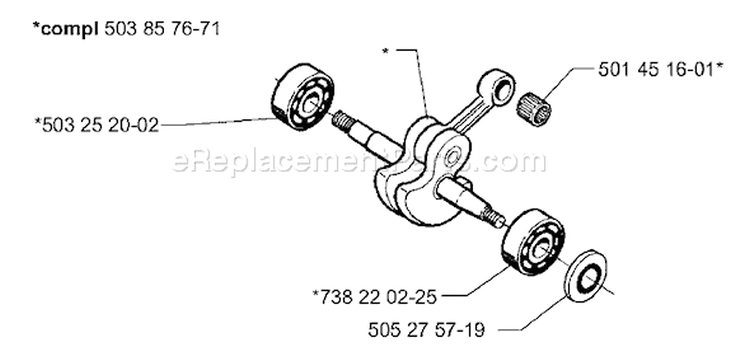 Page F Diagram and Parts List for 351EPA 351 EPA 1999-09 Husqvarna Chainsaw