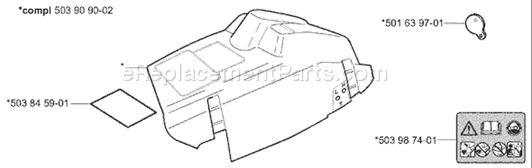Page N Diagram and Parts List for 353 2004-03 Husqvarna Chainsaw
