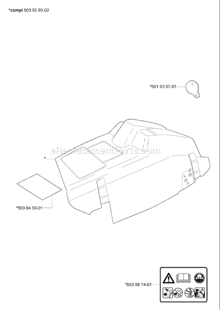 Page N Diagram and Parts List for 353 2007-02 Husqvarna Chainsaw