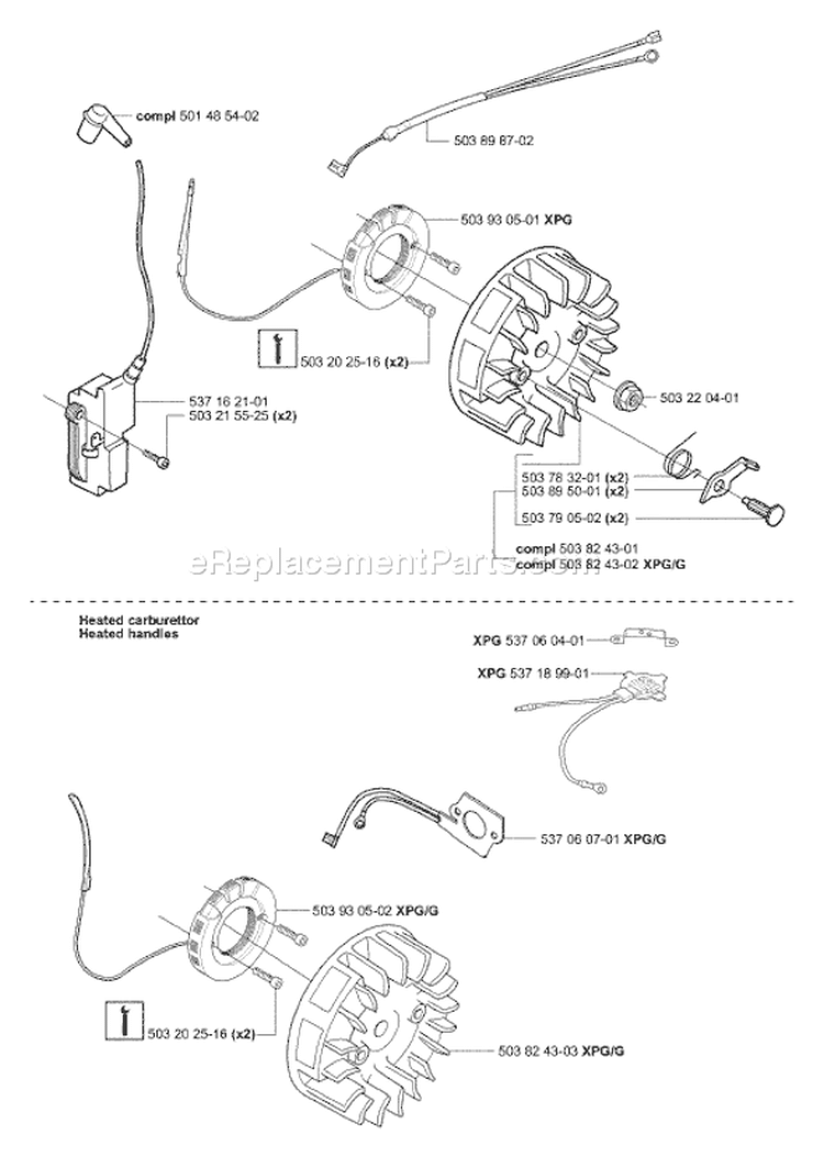 Page I Diagram and Parts List for 353 2004-03 Husqvarna Chainsaw