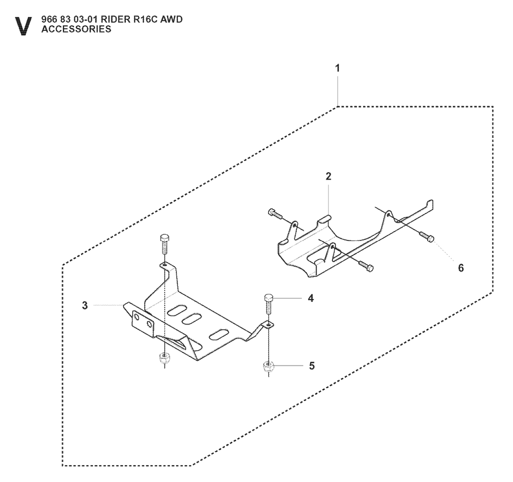 Accessories Diagram and Parts List for R16CAWD (966830301)(2008-04) Husqvarna Lawn Tractor