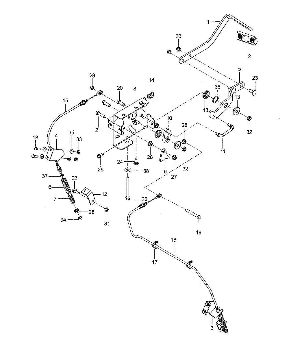 Parking brake Diagram and Parts List for 967277501-01  Husqvarna Lawn Mower