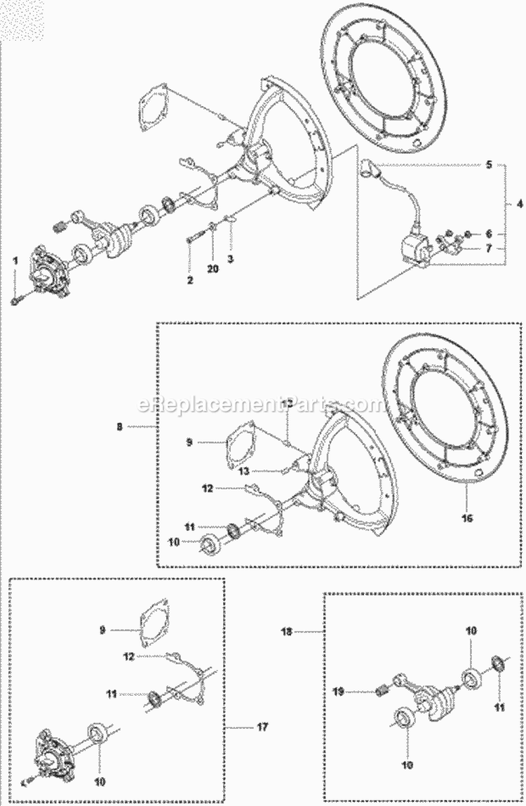 Ignition System Diagram and Parts List for 356BF X-Series - 2009-07 Husqvarna Leaf Blower / Vacuum