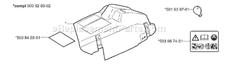 Page M Diagram and Parts List for 357EPA 357 EPA 2001-10 Husqvarna Chainsaw