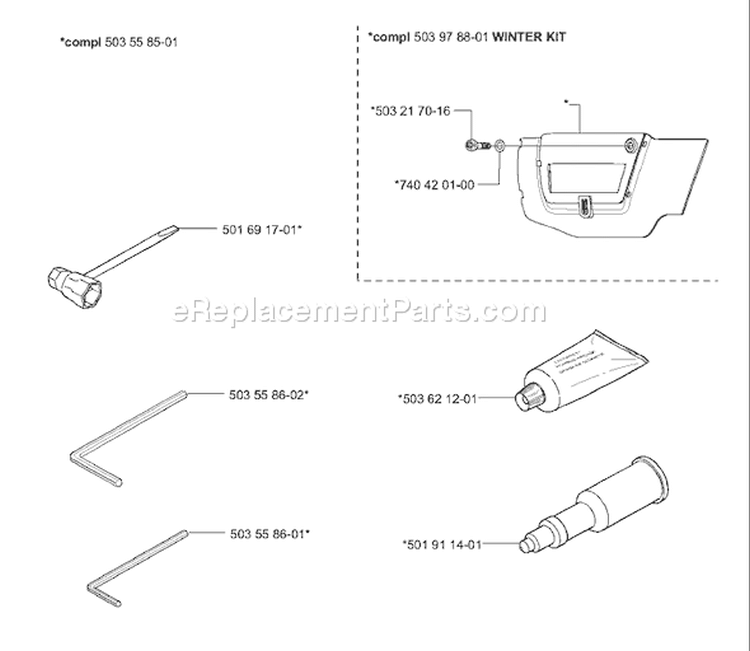 Page N Diagram and Parts List for 357EPA 357 EPA 2001-10 Husqvarna Chainsaw