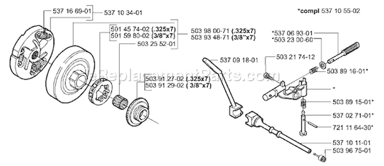 Page D Diagram and Parts List for 357EPA 357 EPA 2001-10 Husqvarna Chainsaw