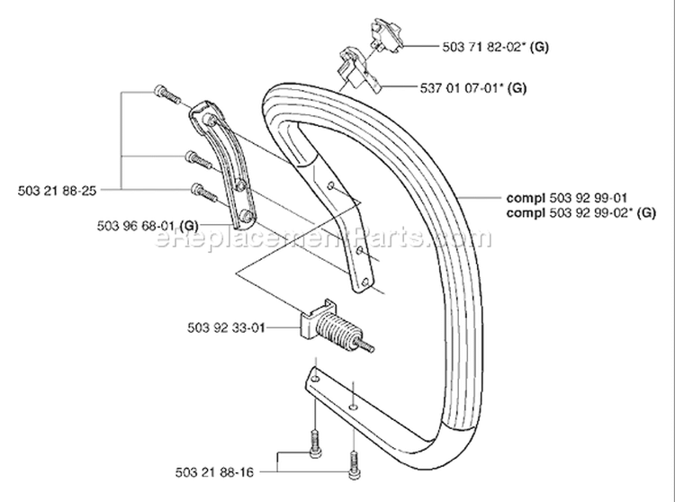 Page F Diagram and Parts List for 359EPA 359 EPA 2003-04 Husqvarna Chainsaw