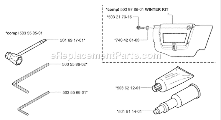Page M Diagram and Parts List for 359EPA 359 EPA 2004-05 Husqvarna Chainsaw