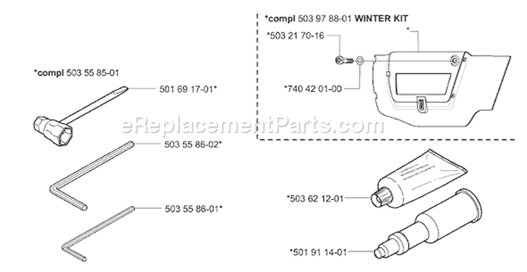 Page O Diagram and Parts List for 359 2006-02 Husqvarna Chainsaw