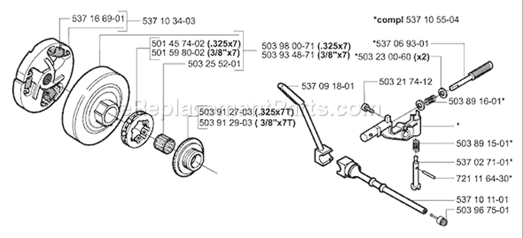 Page I Diagram and Parts List for 359 2006-02 Husqvarna Chainsaw