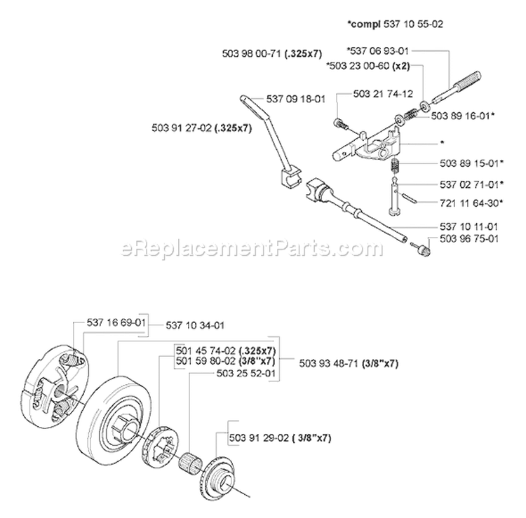 Page D Diagram and Parts List for 359 2007-03 Husqvarna Chainsaw