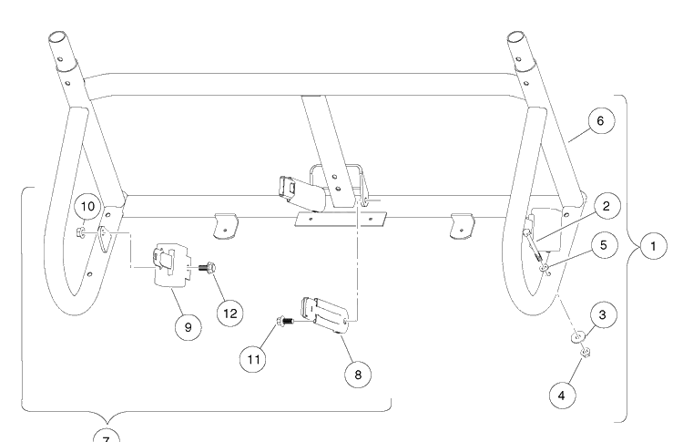 Seat Belts And Lower Rops Diagram and Parts List for HUV4421GXP 2009 Husqvarna Lawn Tractor