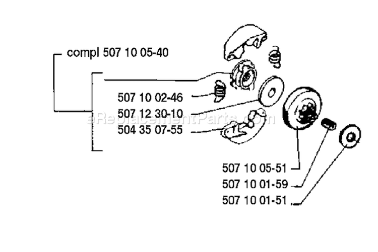 Page C Diagram and Parts List for 35 1990-06 Husqvarna Chainsaw