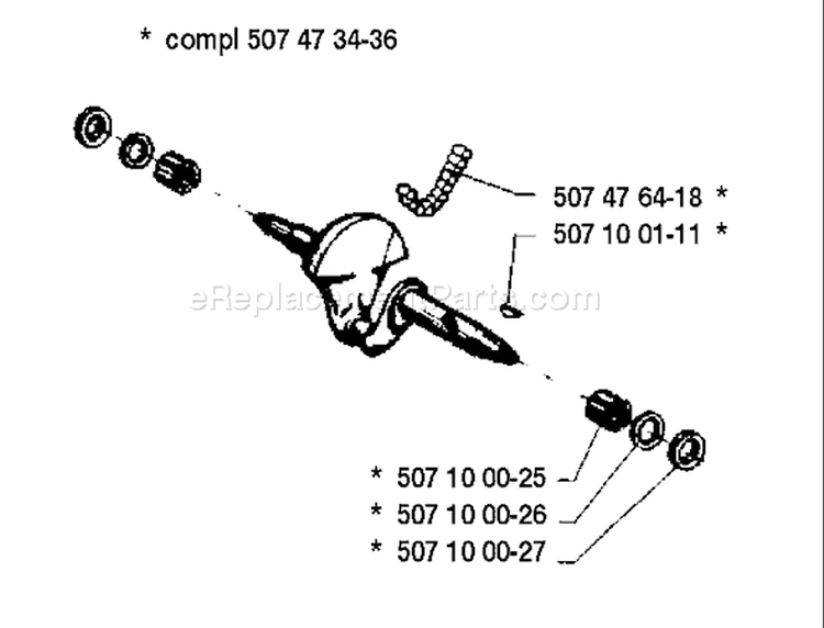 Page D Diagram and Parts List for 35 1990-06 Husqvarna Chainsaw