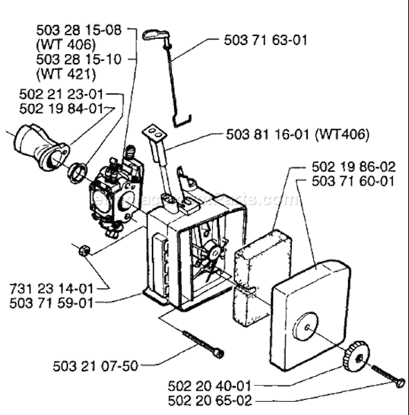 Page B Diagram and Parts List for 225H 1997-02 Husqvarna Trimmer