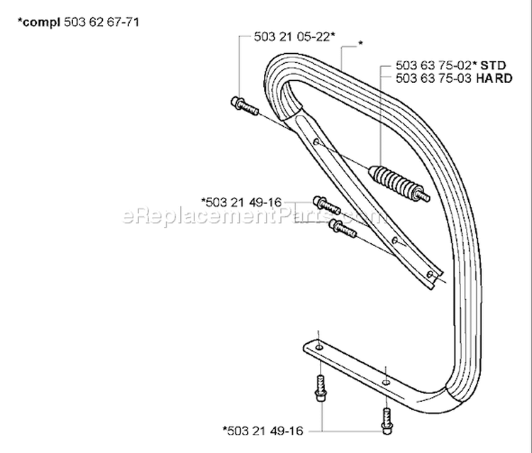 Page G Diagram and Parts List for 362XP 362 XP 2005-05 Husqvarna Chainsaw