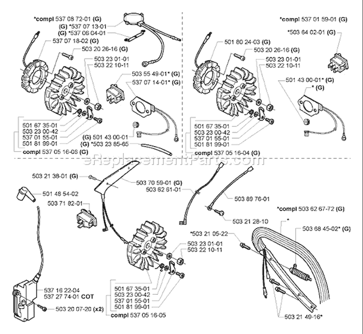 Page I Diagram and Parts List for 362XP 362 XP 2005-05 Husqvarna Chainsaw