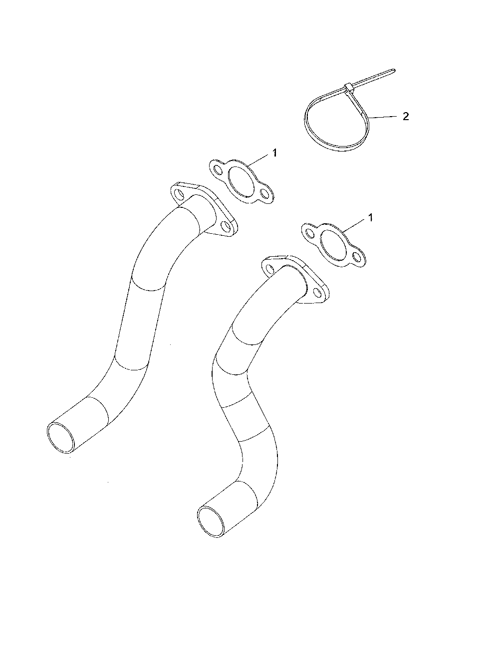Exhaust Diagram and Parts List for 96045004700  Husqvarna Lawn Tractor