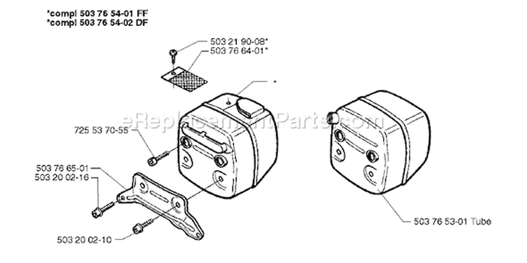Page G Diagram and Parts List for 365 1996-09 Husqvarna Chainsaw