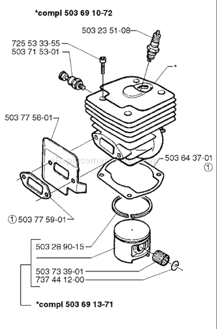 Page I Diagram and Parts List for 365 1996-09 Husqvarna Chainsaw