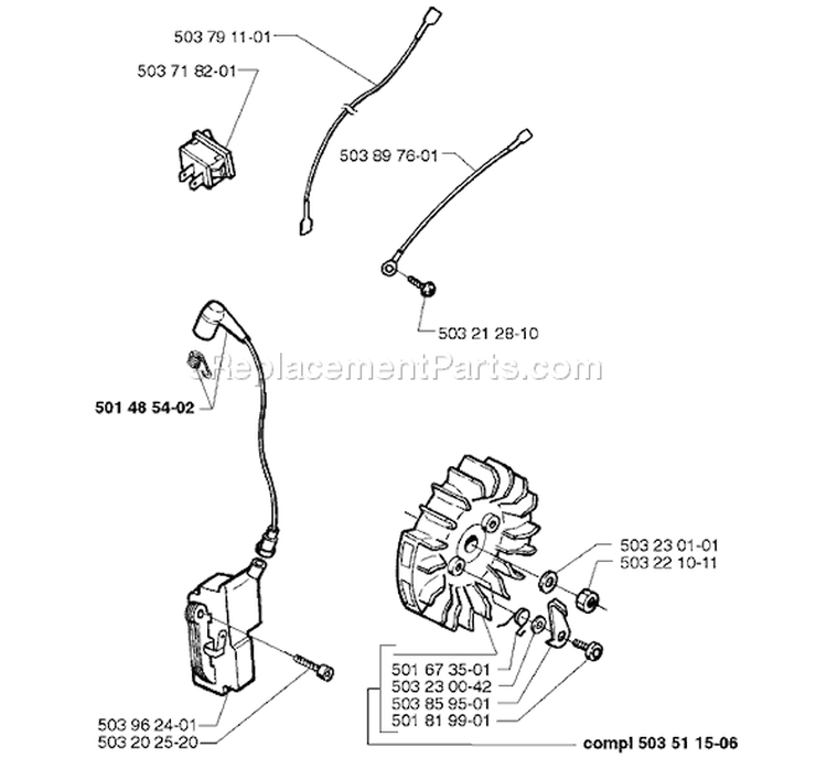 Page F Diagram and Parts List for 365 1997-12 Husqvarna Chainsaw