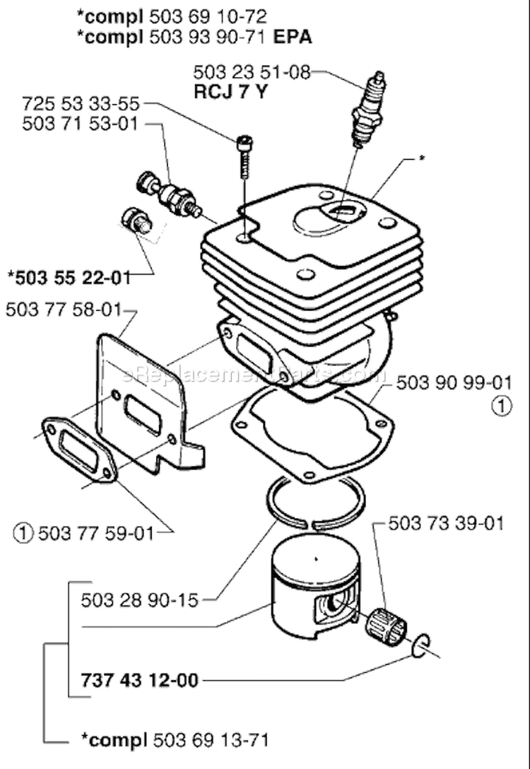 Page I Diagram and Parts List for 365EPA 365 EPA 1999-04 Husqvarna Chainsaw
