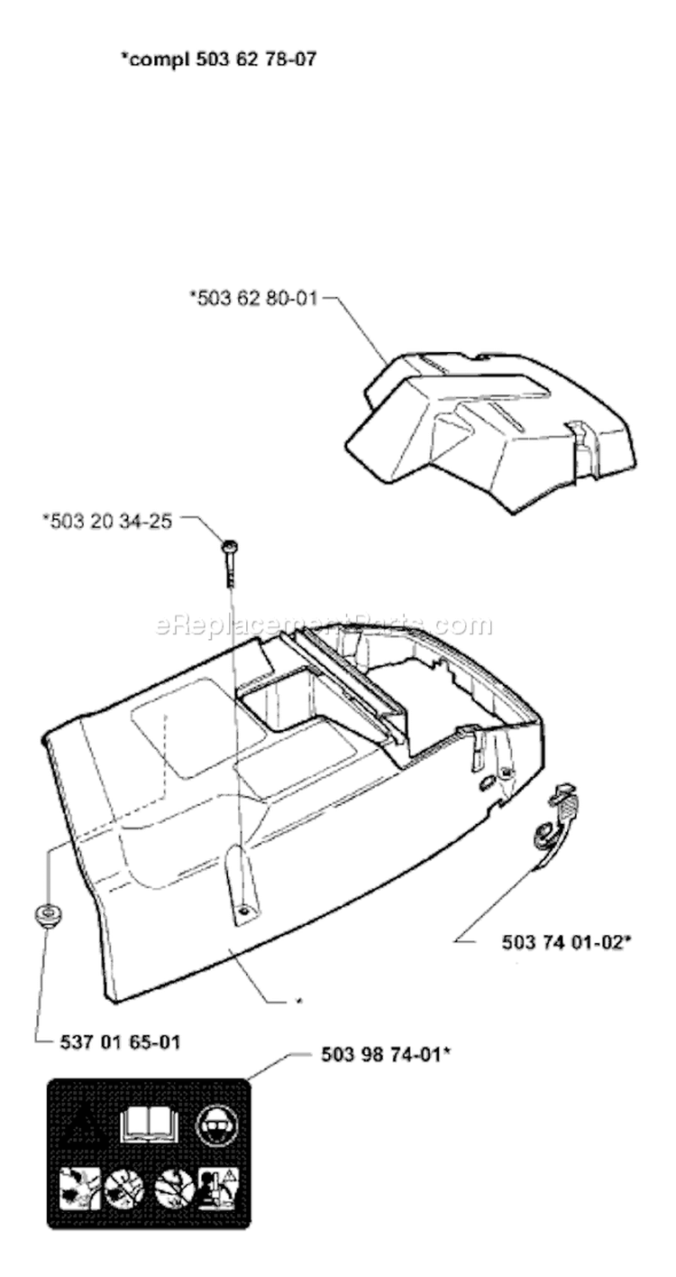 Page L Diagram and Parts List for 365EPA 365 EPA 1999-11 Husqvarna Chainsaw
