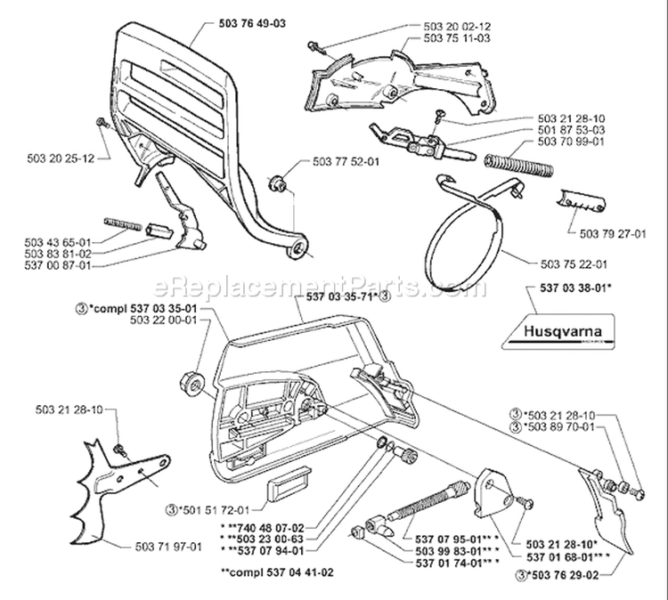 Page C Diagram and Parts List for 365EPA 365 EPA 1999-11 Husqvarna Chainsaw