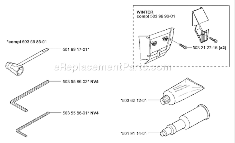 Page O Diagram and Parts List for 365EPA 365 EPA 2002-01 Husqvarna Chainsaw