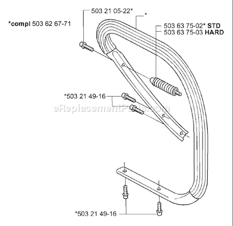 Page G Diagram and Parts List for 365 2003-11 Husqvarna Chainsaw