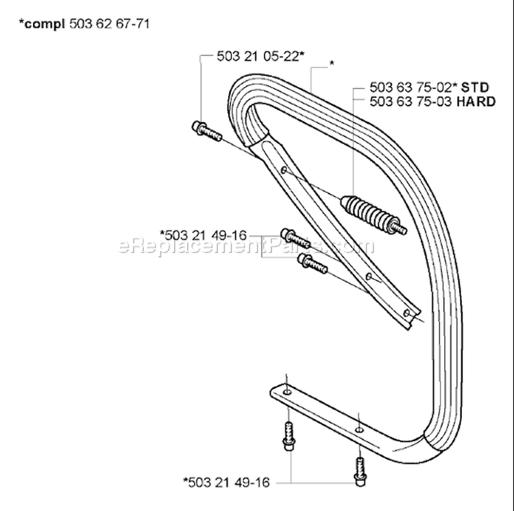 Page G Diagram and Parts List for 365 2005-05 Husqvarna Chainsaw
