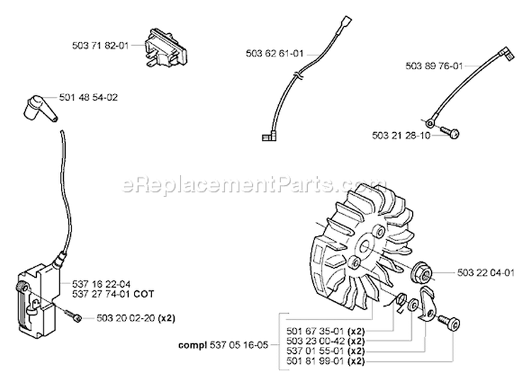 Page I Diagram and Parts List for 365 2005-05 Husqvarna Chainsaw