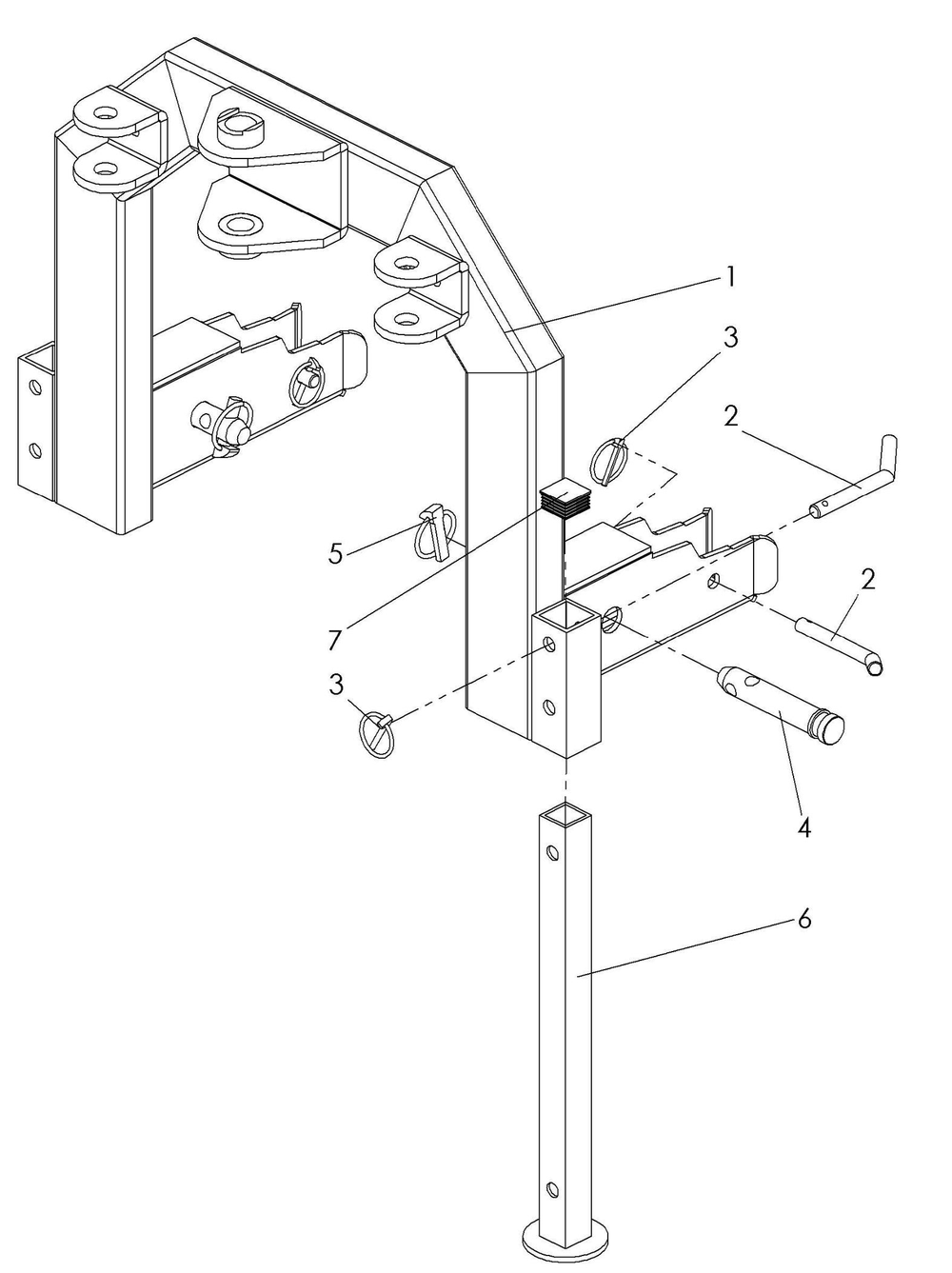 Frame Diagram and Parts List for 500D DX Husqvarna Lawn Tractor Accessories