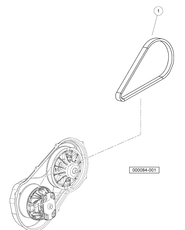 Drive Belt Diagram and Parts List for HUV4420G 2006-11 Husqvarna Lawn Tractor