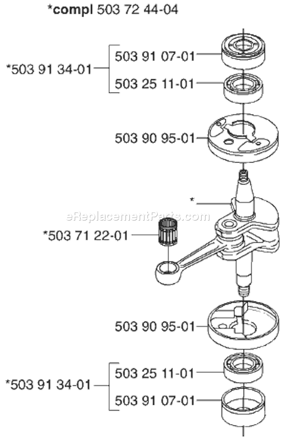 Page E Diagram and Parts List for 225H60 2002-06 Husqvarna Trimmer