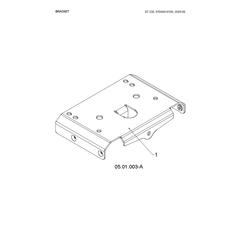 Bracket Diagram and Parts List for 970528802  Husqvarna Snow Blower