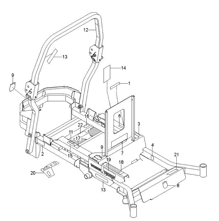 Decals Diagram and Parts List for PZ34FXBF (96655390100)(2011-01) Husqvarna Lawn Mower