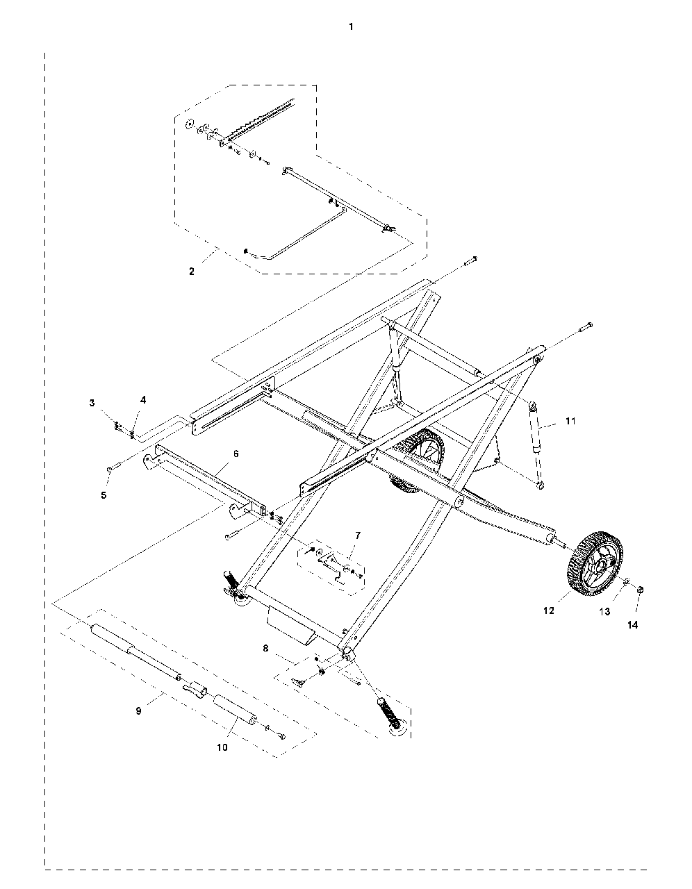 Stands Diagram and Parts List for MS360 2015-06 Husqvarna Circular Saw