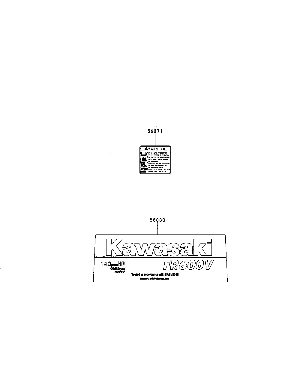 Decals Diagram and Parts List for 96043021800  Husqvarna Lawn Tractor