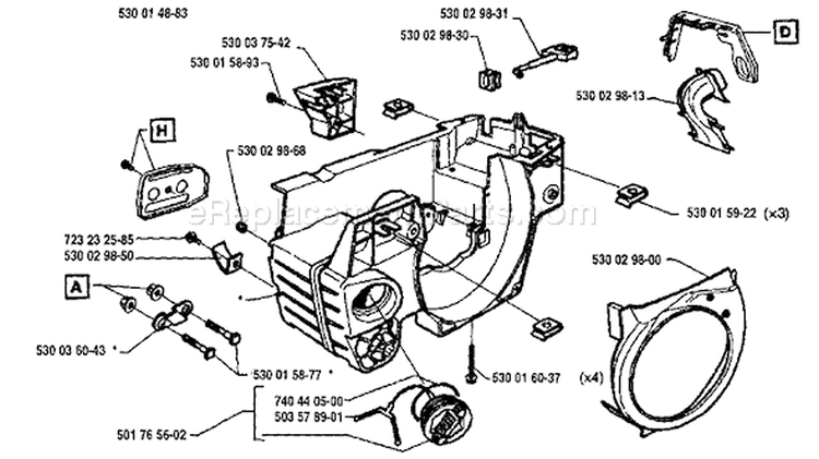 Page C Diagram and Parts List for 36 1994-05 Husqvarna Chainsaw