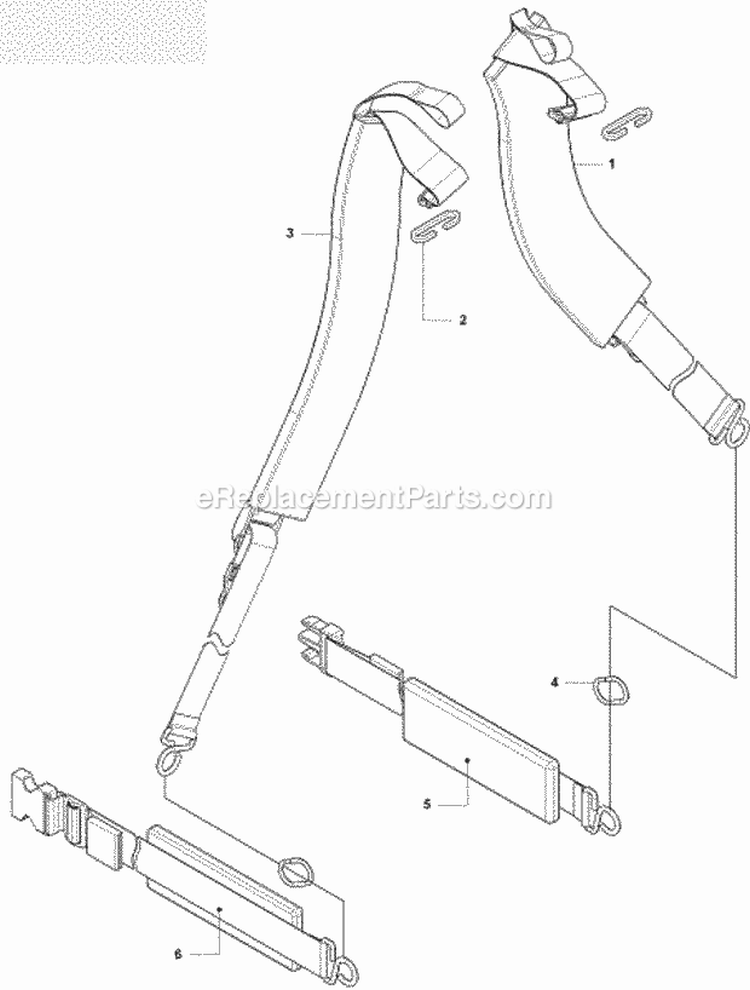 Harness Diagram and Parts List for 370BFS 2009-03 Husqvarna Leaf Blower / Vacuum