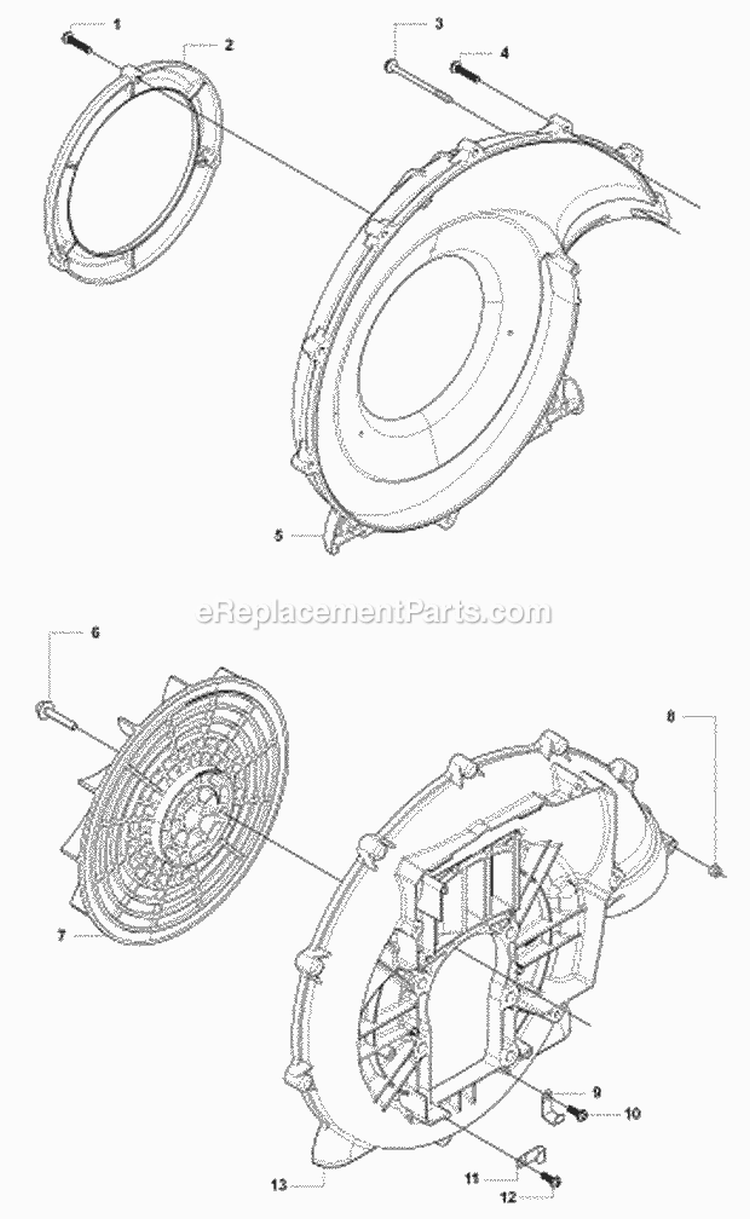 Fan Diagram and Parts List for 370BFS 2009-03 Husqvarna Leaf Blower / Vacuum