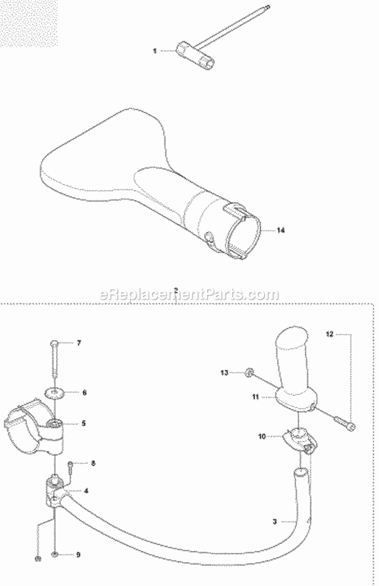 Accessories Diagram and Parts List for 370BTS 2009-03 Husqvarna Leaf Blower / Vacuum
