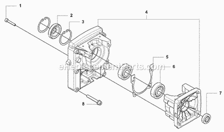 Piston  Crankshaft Diagram and Parts List for 370BTS 2009-03 Husqvarna Leaf Blower / Vacuum
